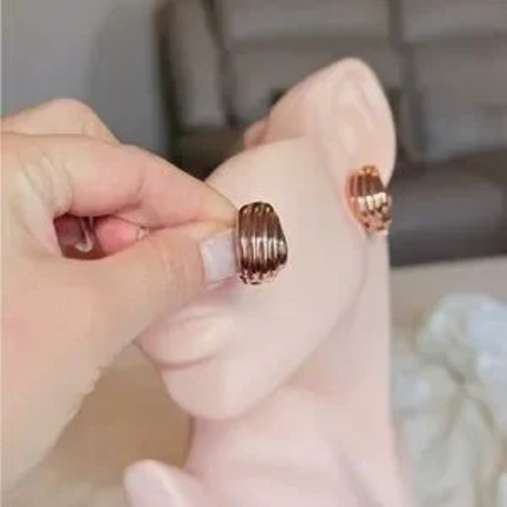 Elegant Rose Gold Clip-On Earrings